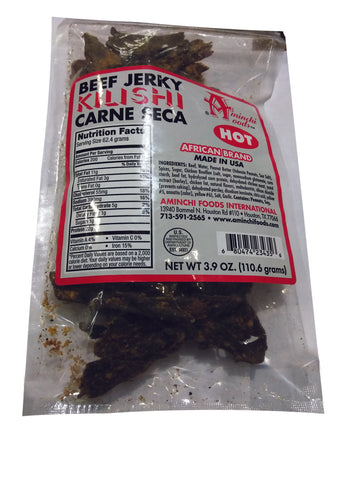 KILISHI Hot Beef Jerky Snacks - 3.9 oz (110.6 g)