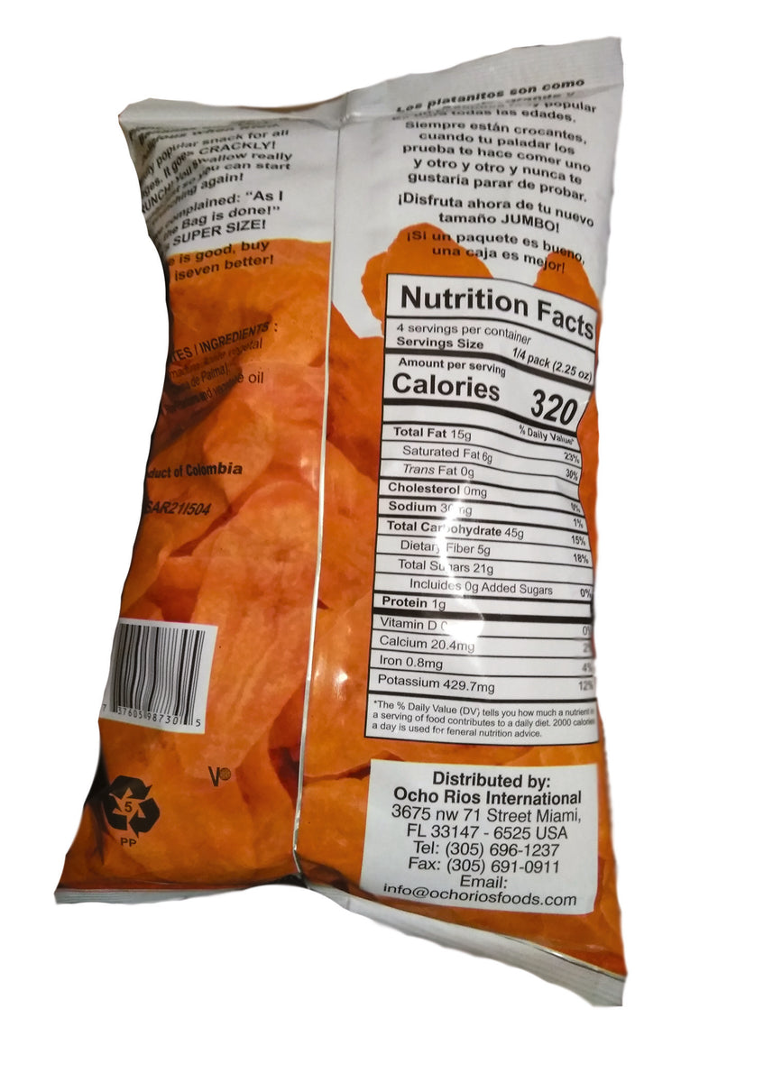 OCHO-RIOS Super Size Sweet plantain chips Snacks - 9 oz (255g ...